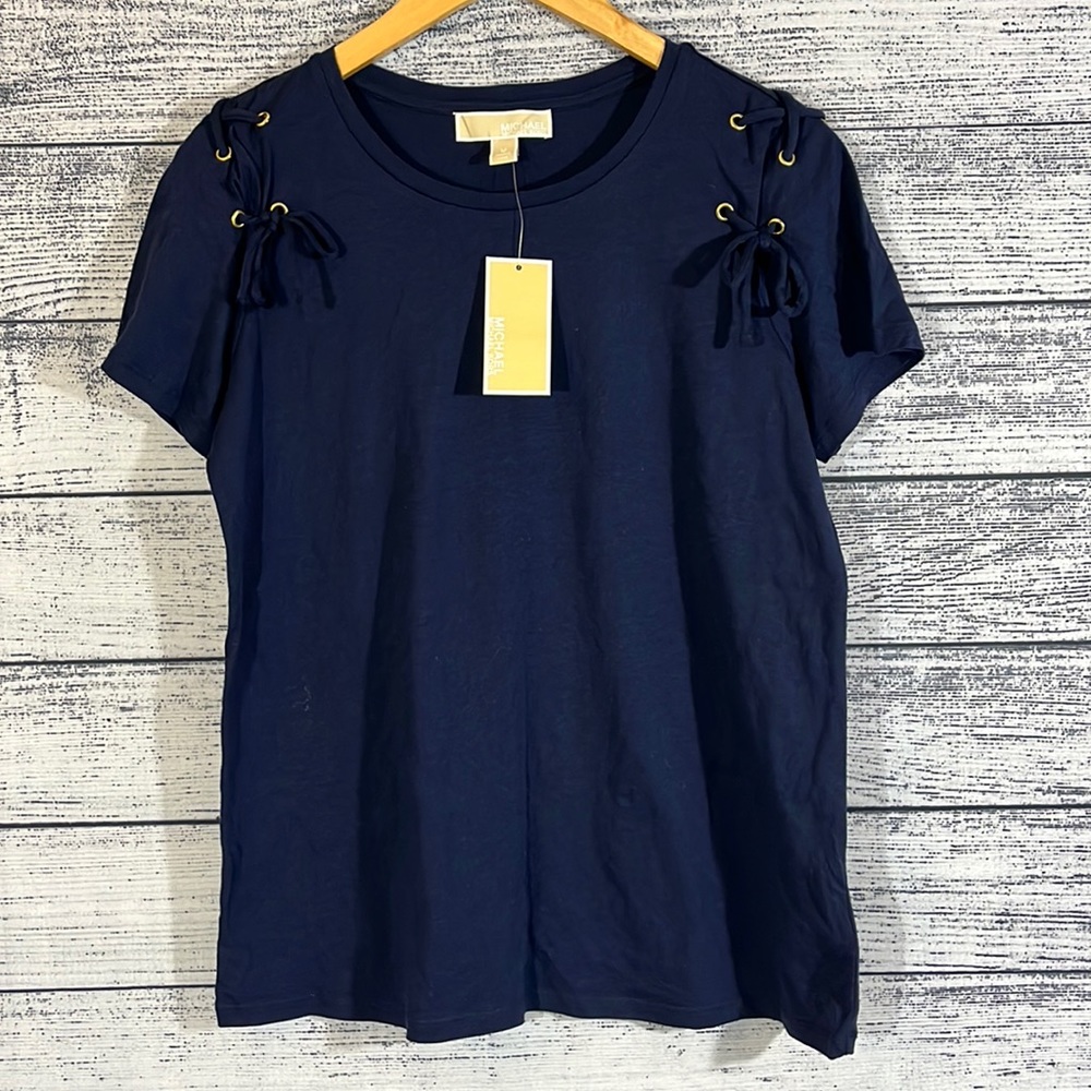 NWT-MICHAEL -MICHAEL KORS Short Sleeve Basics Top